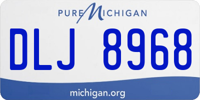 MI license plate DLJ8968