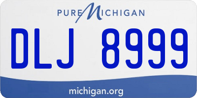 MI license plate DLJ8999