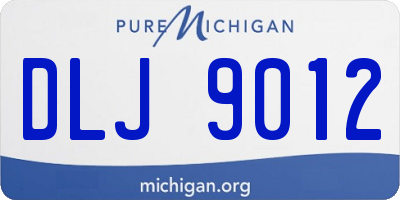 MI license plate DLJ9012