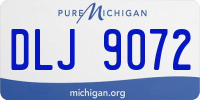 MI license plate DLJ9072
