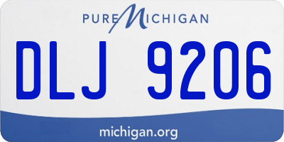 MI license plate DLJ9206