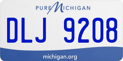 MI license plate DLJ9208