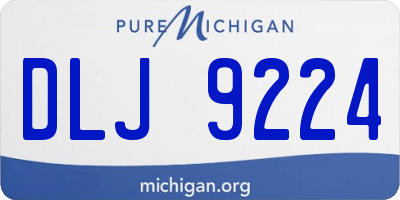 MI license plate DLJ9224