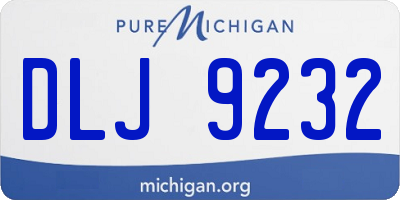 MI license plate DLJ9232