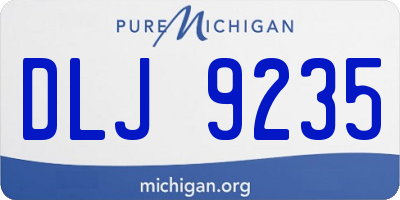 MI license plate DLJ9235