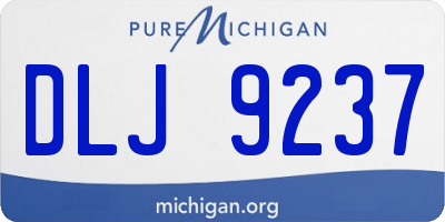 MI license plate DLJ9237