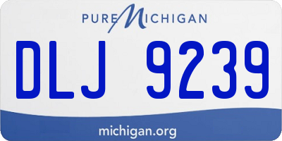 MI license plate DLJ9239