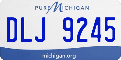 MI license plate DLJ9245