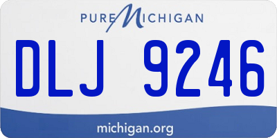MI license plate DLJ9246
