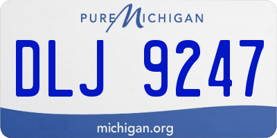 MI license plate DLJ9247