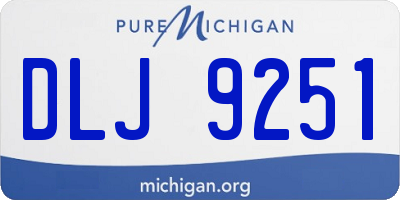 MI license plate DLJ9251
