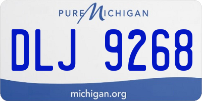 MI license plate DLJ9268