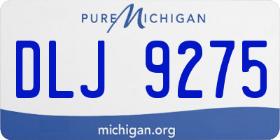MI license plate DLJ9275