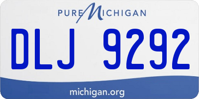 MI license plate DLJ9292