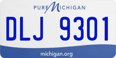 MI license plate DLJ9301