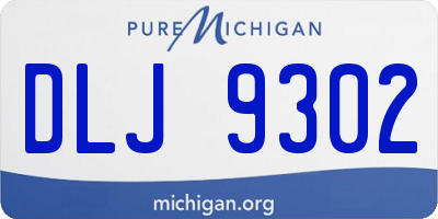 MI license plate DLJ9302