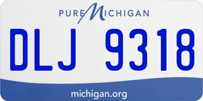 MI license plate DLJ9318