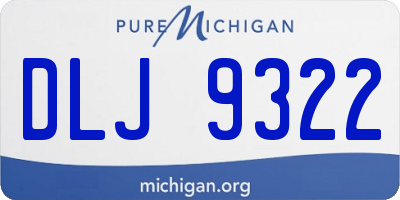 MI license plate DLJ9322