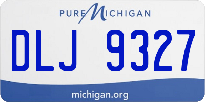 MI license plate DLJ9327