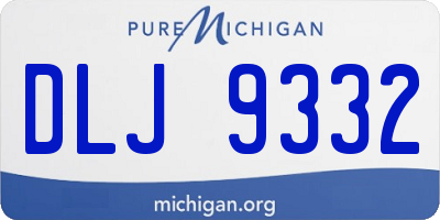 MI license plate DLJ9332