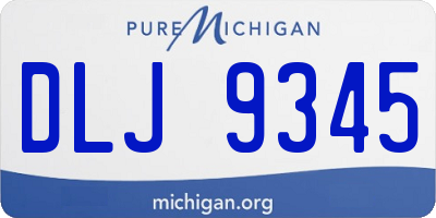 MI license plate DLJ9345