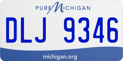 MI license plate DLJ9346