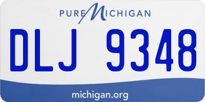 MI license plate DLJ9348