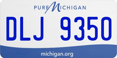 MI license plate DLJ9350