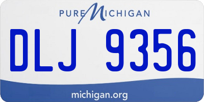 MI license plate DLJ9356