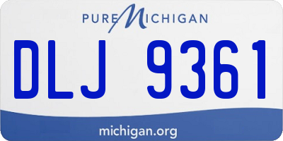 MI license plate DLJ9361