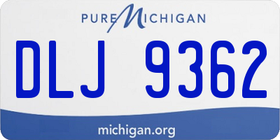 MI license plate DLJ9362