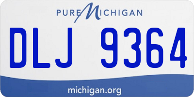 MI license plate DLJ9364