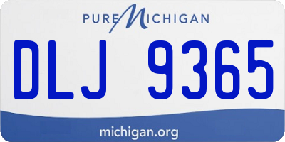 MI license plate DLJ9365