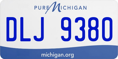MI license plate DLJ9380