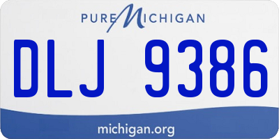 MI license plate DLJ9386