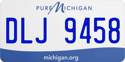 MI license plate DLJ9458