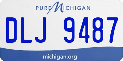 MI license plate DLJ9487