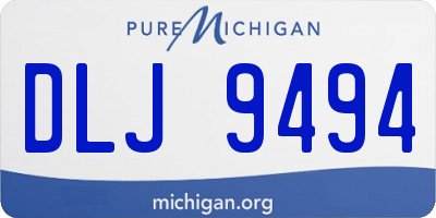 MI license plate DLJ9494