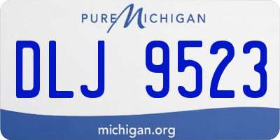 MI license plate DLJ9523