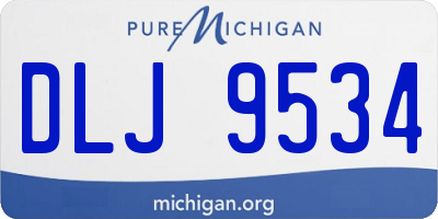 MI license plate DLJ9534