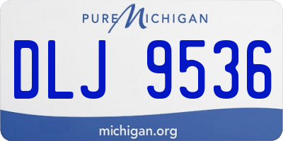 MI license plate DLJ9536