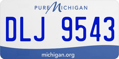 MI license plate DLJ9543