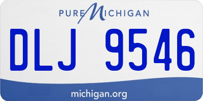 MI license plate DLJ9546