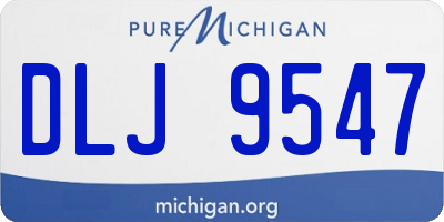 MI license plate DLJ9547