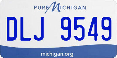 MI license plate DLJ9549