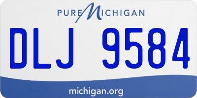 MI license plate DLJ9584