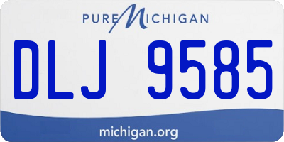 MI license plate DLJ9585