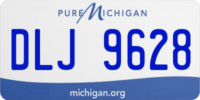 MI license plate DLJ9628