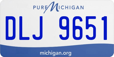 MI license plate DLJ9651