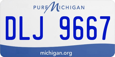 MI license plate DLJ9667